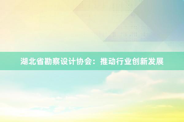 湖北省勘察设计协会：推动行业创新发展